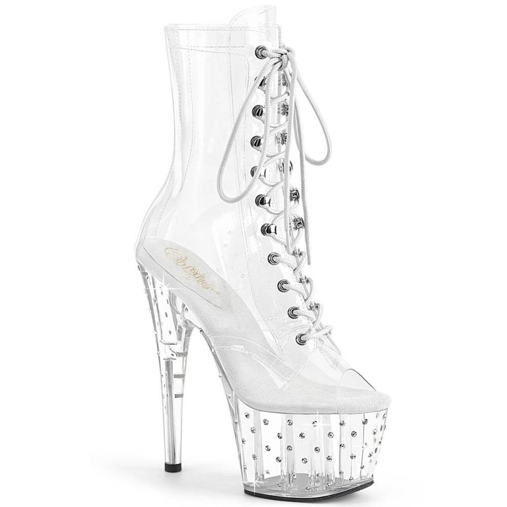 Pleaser - STARDUST1021C7 Bottes de plateforme, Pole dance chaussures - Transparent Product image